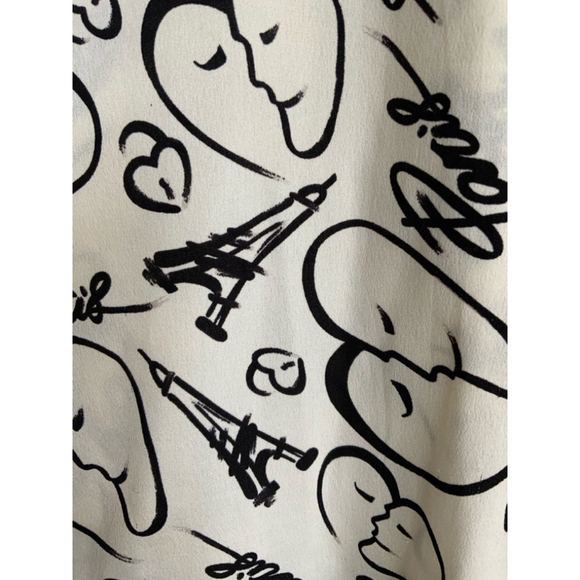 Catherine Malandrino Paris Print Blouse Medium - Picture 4 of 6